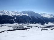 View from Albanas over the ski resort of Zuoz