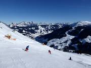 Challenging World Cup downhill run on the Zwölferkogel in Hinterglemm