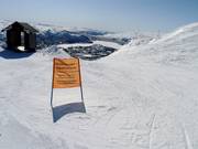 Start of the difficult downhill runs at Nos