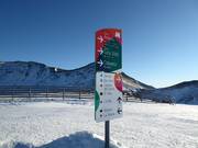 Slope signposting in the ski resort of Cerler