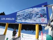 Information board in the Les Angles ski area