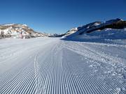 Very good slope preparation in the ski resort of Cerler