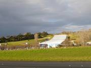 View of the Snowplanet ski hall from the highway