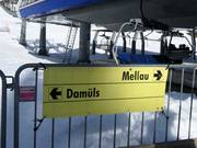 Slope signage in the Damüls-Mellau ski area