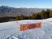 Notice regarding the difficult slope