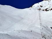 View of the challenging slope Lomnické sedlo