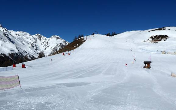 Ski resorts for beginners in the Upper Venosta Valley (Obervinschgau) – Beginners Watles – Malles Venosta (Mals)