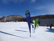 Ski school meeting place at the Hirafu Gondola