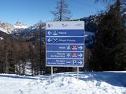 Slope signage in Cortina d'Ampezzo