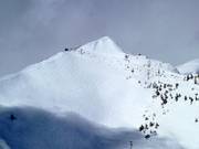 View towards Blue Heaven with excellent off-piste powder opportunities