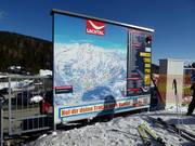 Large information board at the base station of the Lachtal chairlift.
