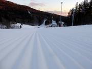 Perfectly groomed slopes in the Hochficht ski resort
