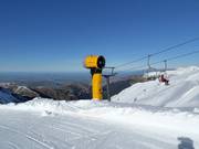 High-performance snow cannon at Mt. Hutt