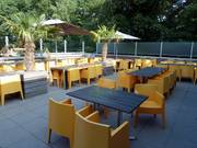 In good weather, the terrace is especially inviting.