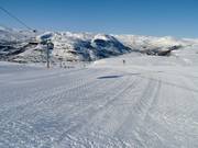 Freshly groomed slope in Hovden
