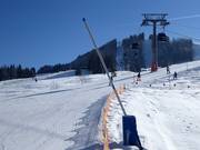 Snow lances at the Natrunbahn