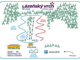 Trail map Lazensky vrch – Lipová Lázně
