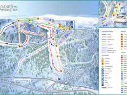 Trail map Meråker Alpinsenter