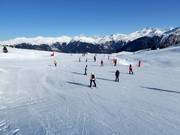 There are many easy and wide slopes in the Les 3 Vallées ski area.