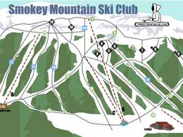 Trail map Smokey Mountain