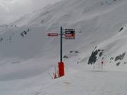 Slope signage in the Brévent-Flégère ski area