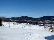 Practice slopes with platter lifts