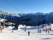 Slopes at the mid-station of the Fellhornbahn