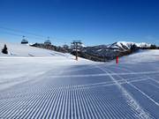 Freshly groomed slopes