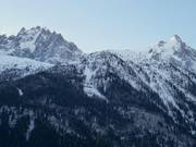 View from Chamonix of the Aiguille du Midi