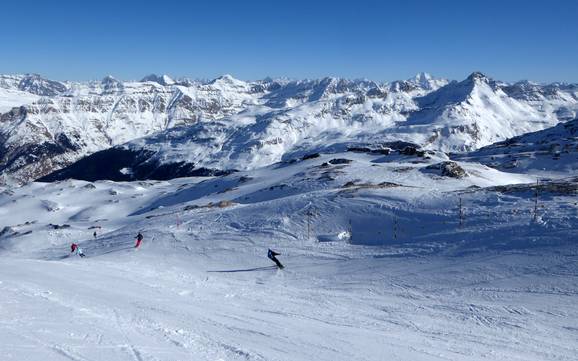 Biggest height difference in the Lepontine Alps – ski resort Vals – Dachberg