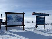 Piste map and slope signposting in the ski resort of Tandådalen/Hundfjället