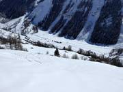 View of the cross-country trails in Lötschental