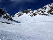 Powder slopes at the Daunjoch chairlift