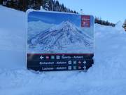 Information board at the mountain station