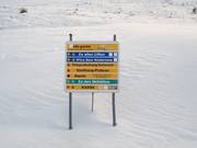 Signage in the ski area
