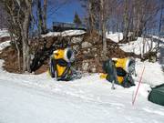 Snow cannons in the ski resort of Vogel