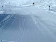 Groomed slope in Damüls