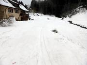 End of the Schonach-Belchen long distance ski trail in Multen