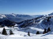 View over the Zoncolan ski area