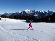 Easy slope at the Prodboden practice lift