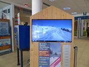 Digital information at the ski pass ticket office