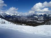 View from the summit over the town of Fernie