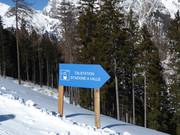 Signage in the Ladurns ski area