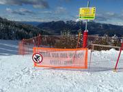 Slope sign-posting on the Alpe Cermis