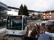 By bus and carriage, you can travel through Megève.