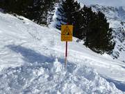 It is not permitted to ski outside the ski area in Obertauern