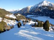 View along the valley run into the Lech Valley