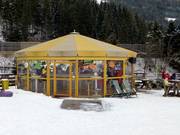 Umbrella bar at the valley station in Flachauwinkl