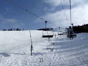 Snowmaking with lances in the Killington ski area