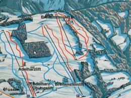 Trail map Adelharz- and Breitensteinlifts – Kranzegg (Rettenberg)